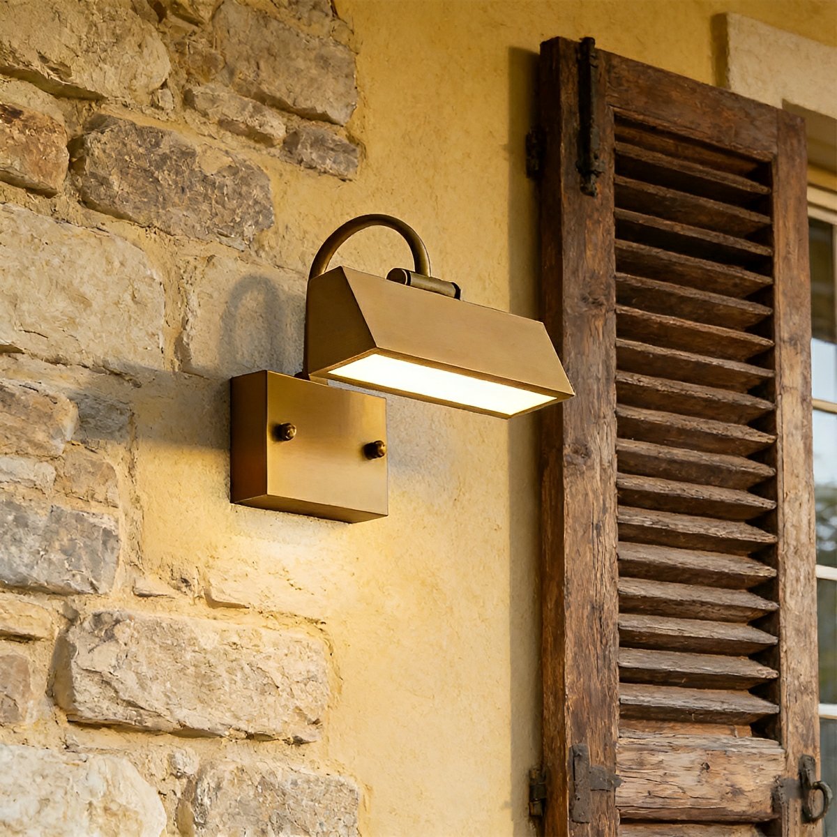 Waterproof Modern Copper Long Strip Outdoor Porch LED Wall Lights