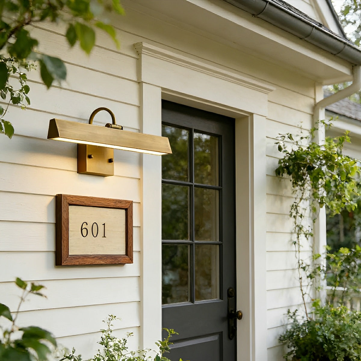 Waterproof Modern Copper Long Strip Outdoor Porch LED Wall Lights