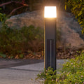 Modern 3-Sided Solar Triangle LED Outdoor Pathway Bollard Light