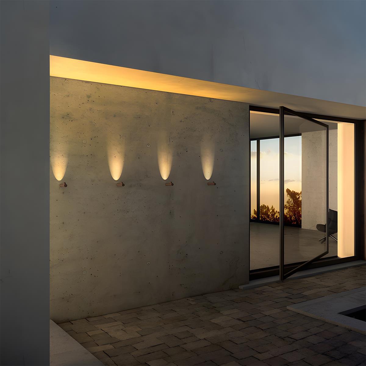 Modern Waterproof Bamboo Shape Outdoor Porch LED Exterior Wall Lights