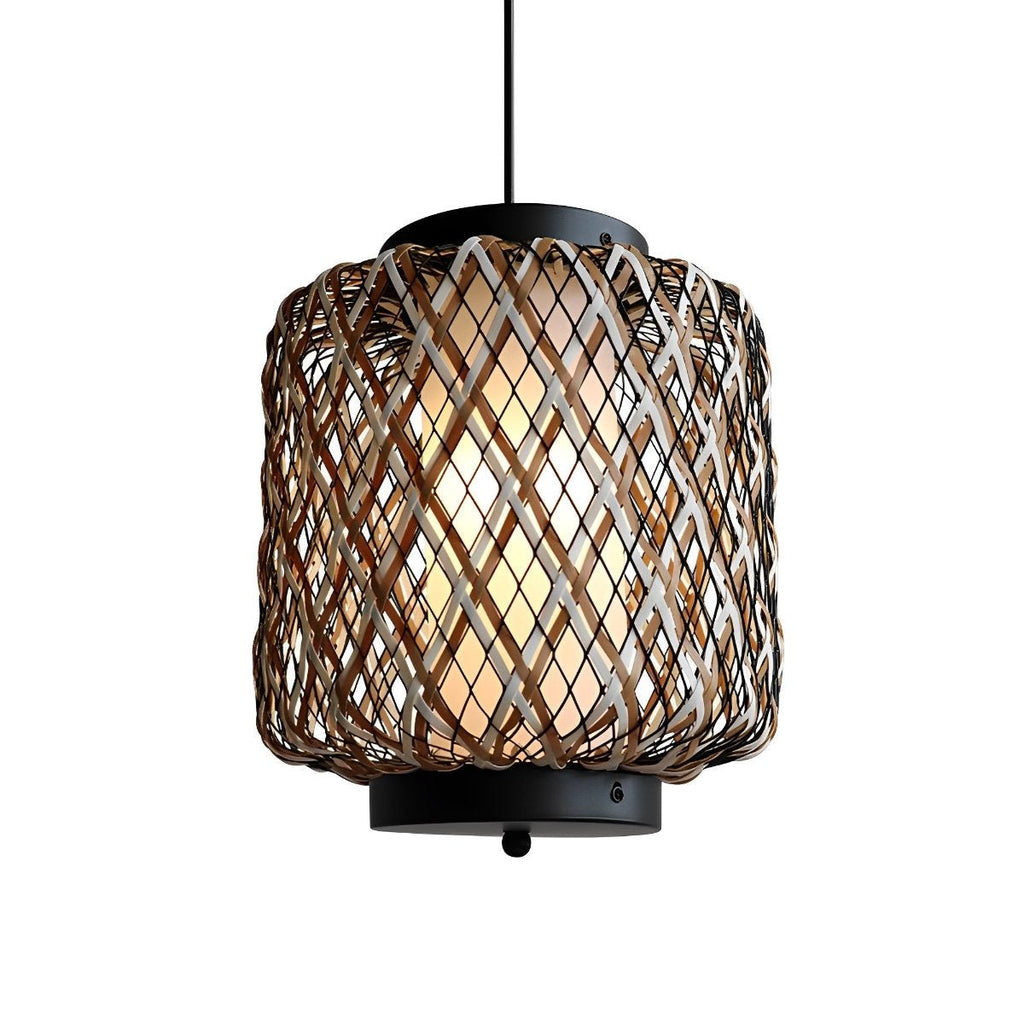 Outdoor Waterproof Rattan Hanging Lanterns Pendant Lights