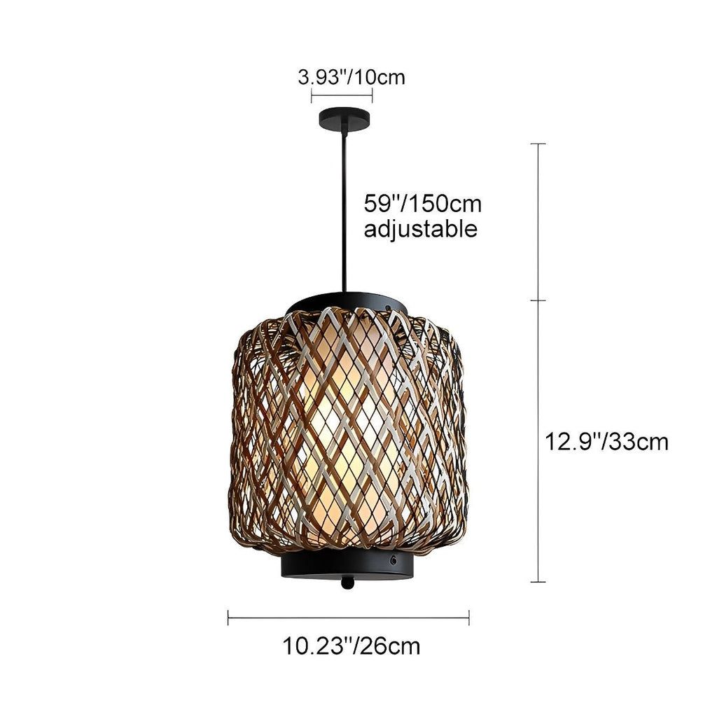 Outdoor Waterproof Rattan Hanging Lanterns Pendant Lights