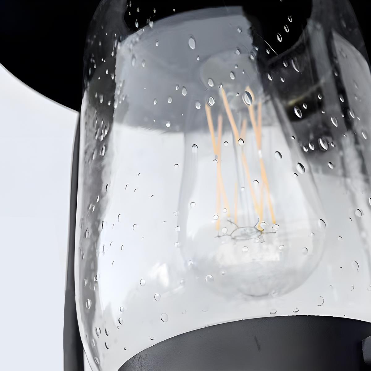 Retro Black Waterproof Lantern Outdoor Wall Sconces