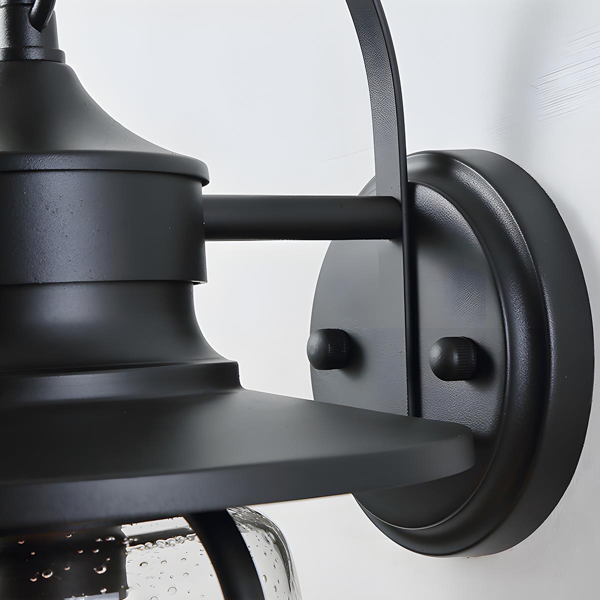Retro Black Waterproof Lantern Outdoor Wall Sconces