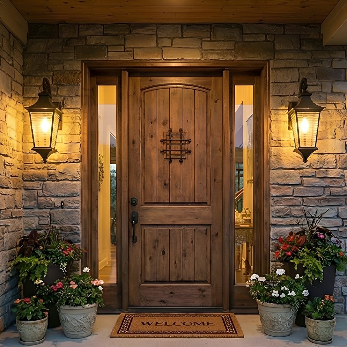 Vintage Rustic Minimalist Waterproof Outdoor LED Porch Light Exterior Wall Lights