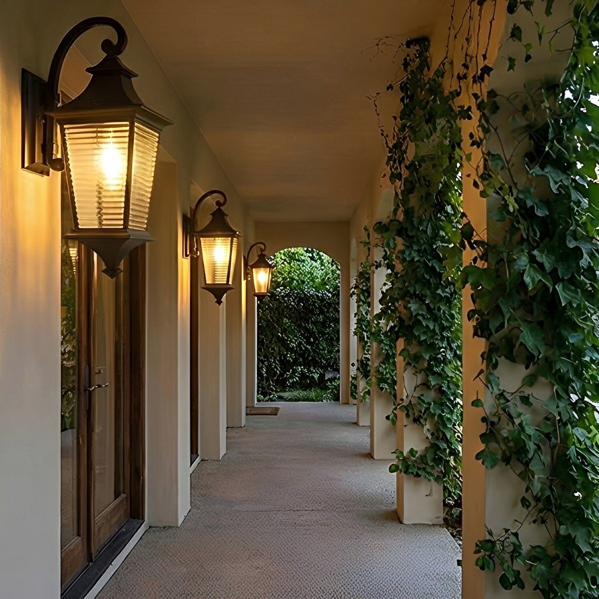 Vintage Rustic Minimalist Waterproof Outdoor LED Porch Light Exterior Wall Lights