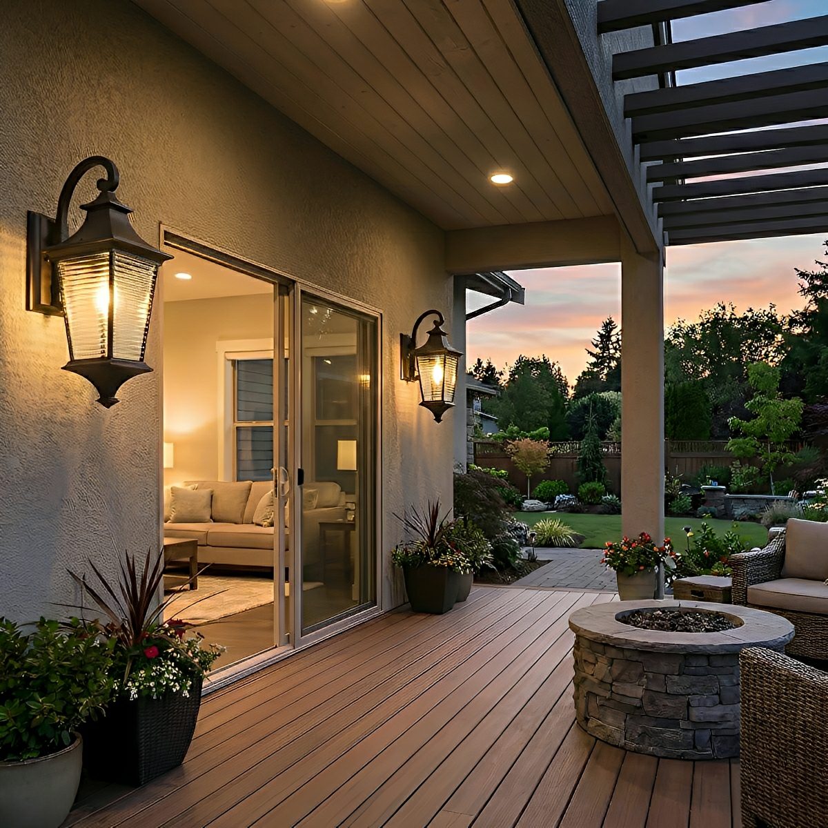 Vintage Rustic Minimalist Waterproof Outdoor LED Porch Light Exterior Wall Lights