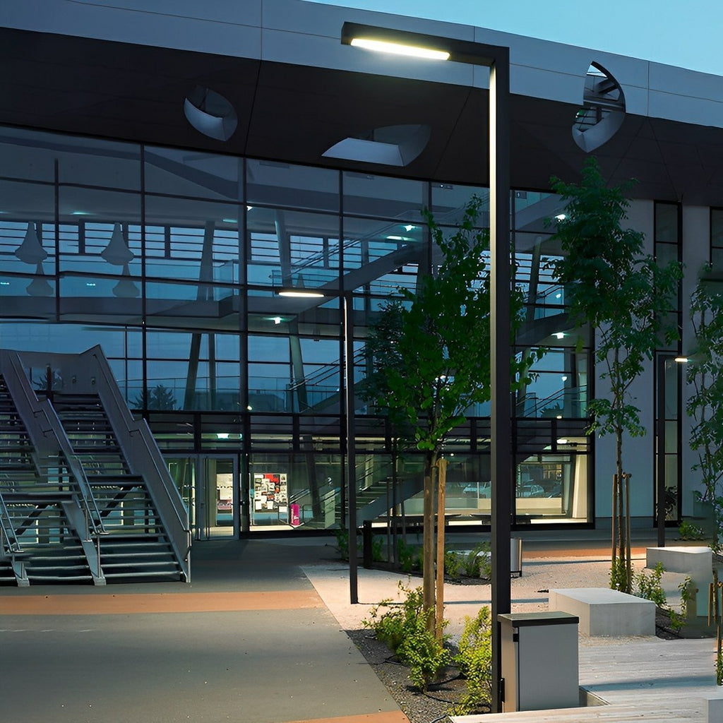 Waterproof LED Black Modern Column Outdoor Pole Street Light