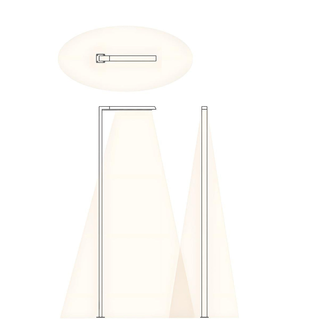 Waterproof LED Black Modern Column Outdoor Pole Street Light