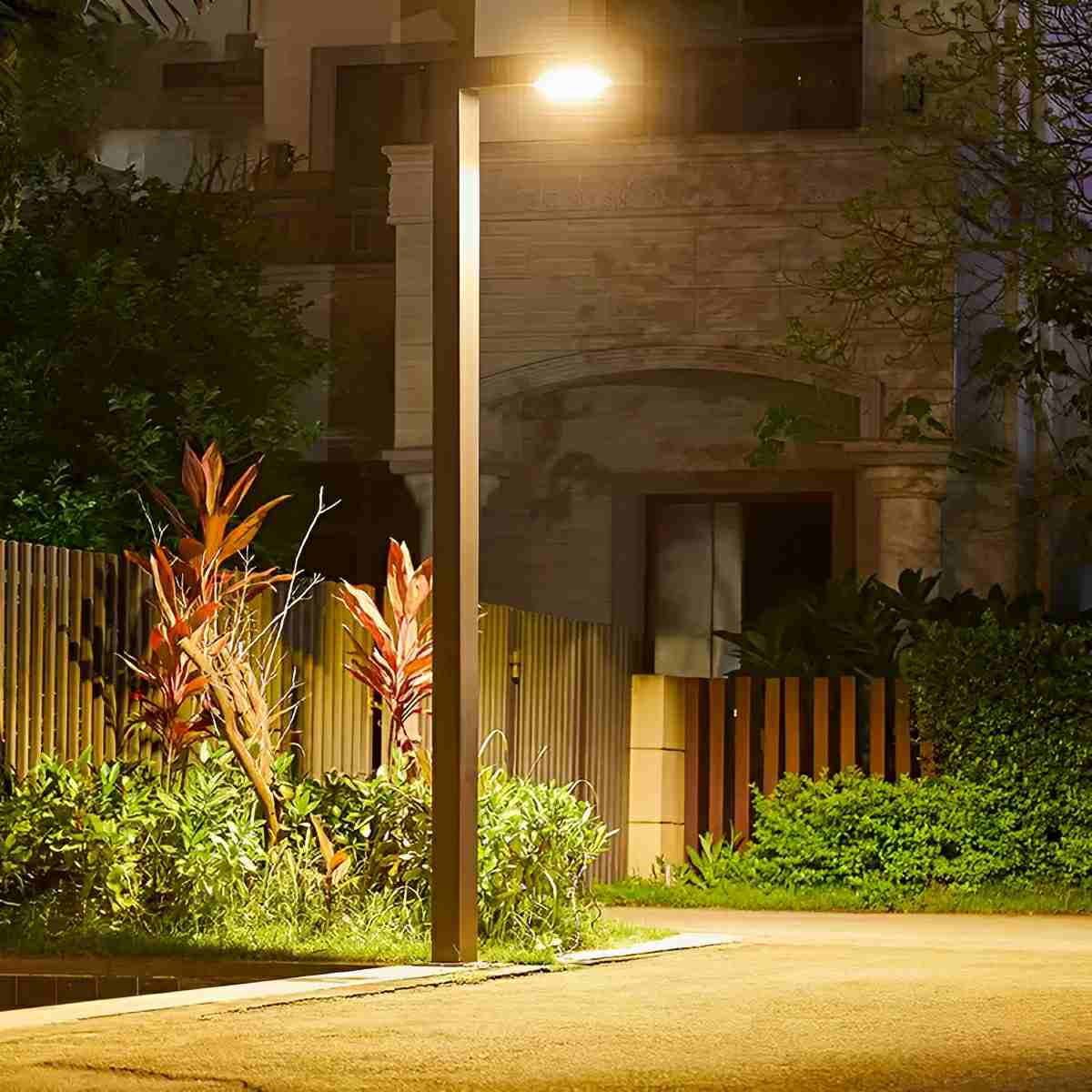 Waterproof LED Black Modern Column Outdoor Pole Street Light