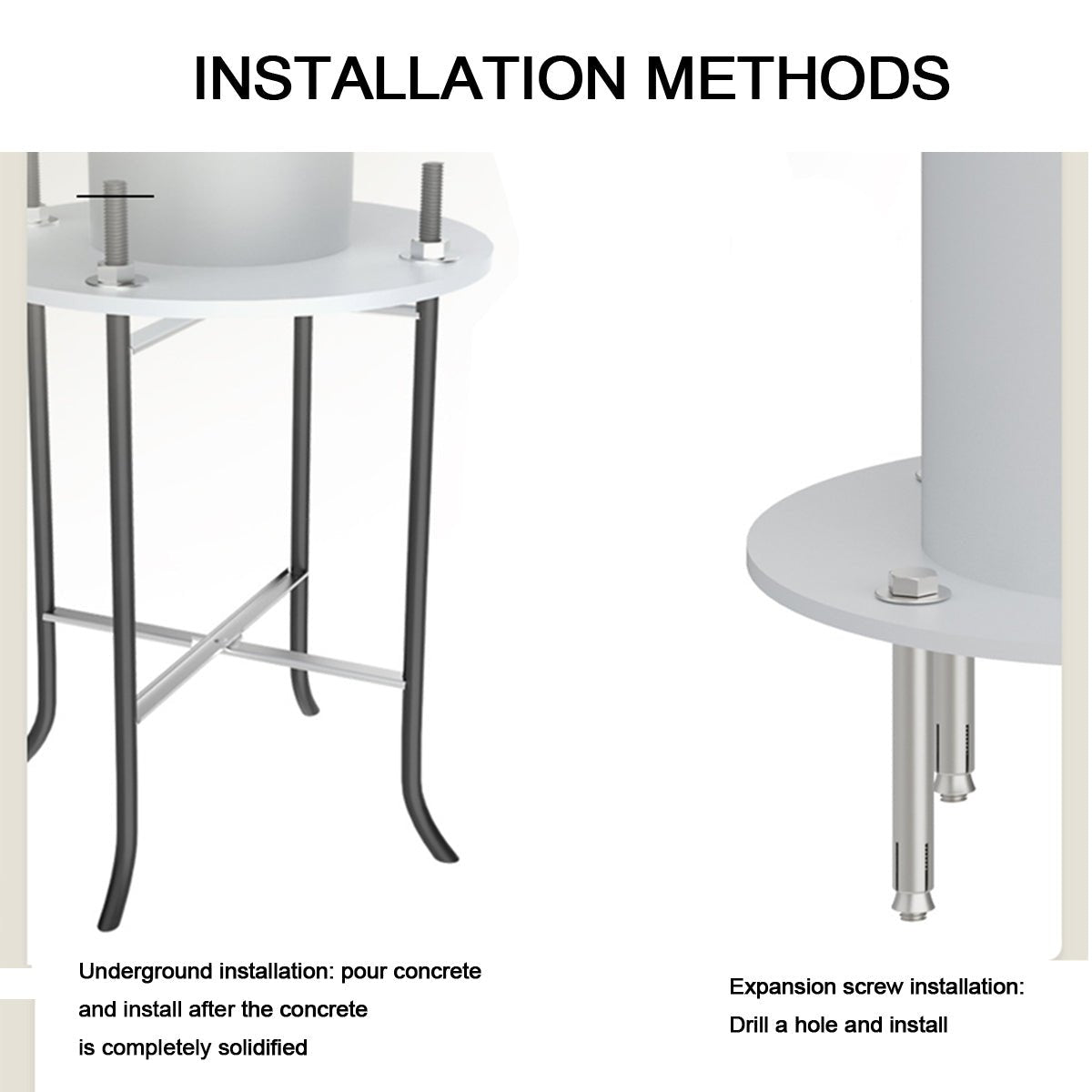 Waterproof LED Black Modern Column Outdoor Pole Street Light