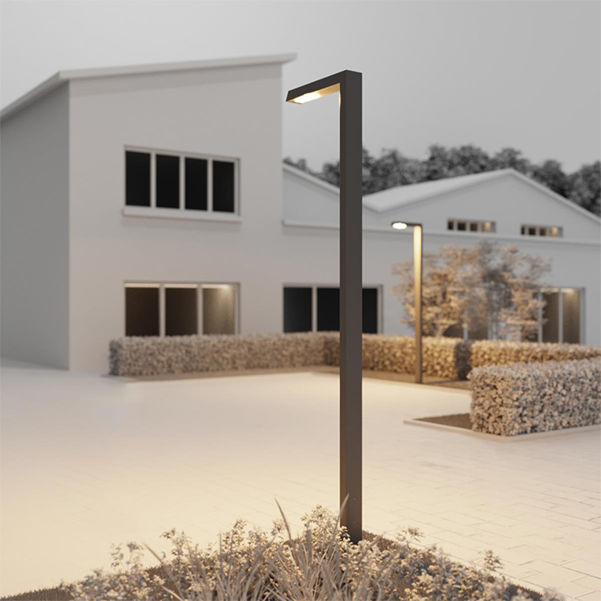 Waterproof LED Black Modern Column Outdoor Pole Street Light