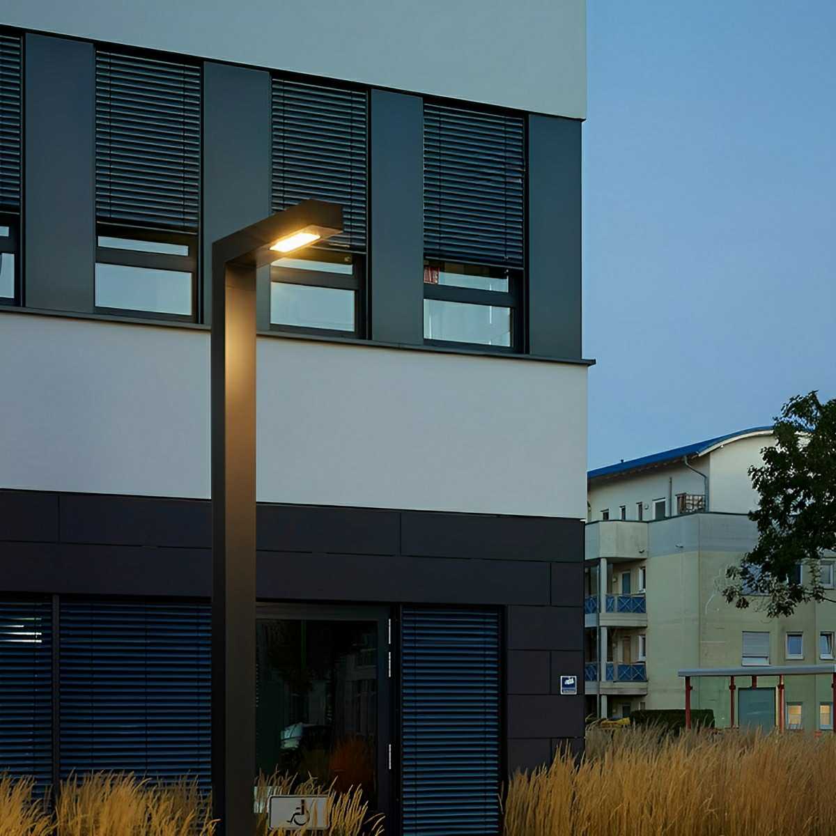 Waterproof LED Black Modern Column Outdoor Pole Street Light