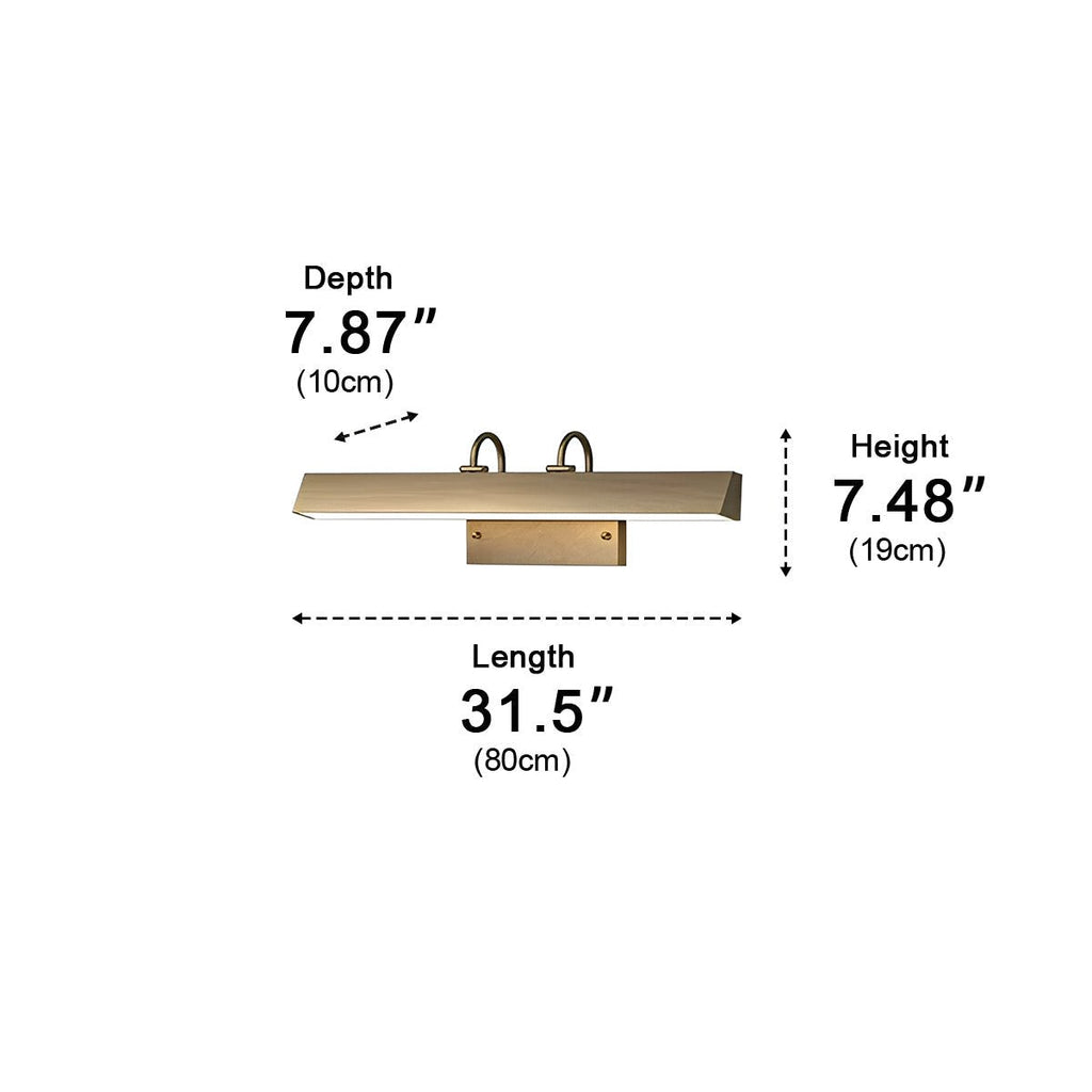 Waterproof Modern Copper Long Strip Outdoor Porch LED Wall Lights