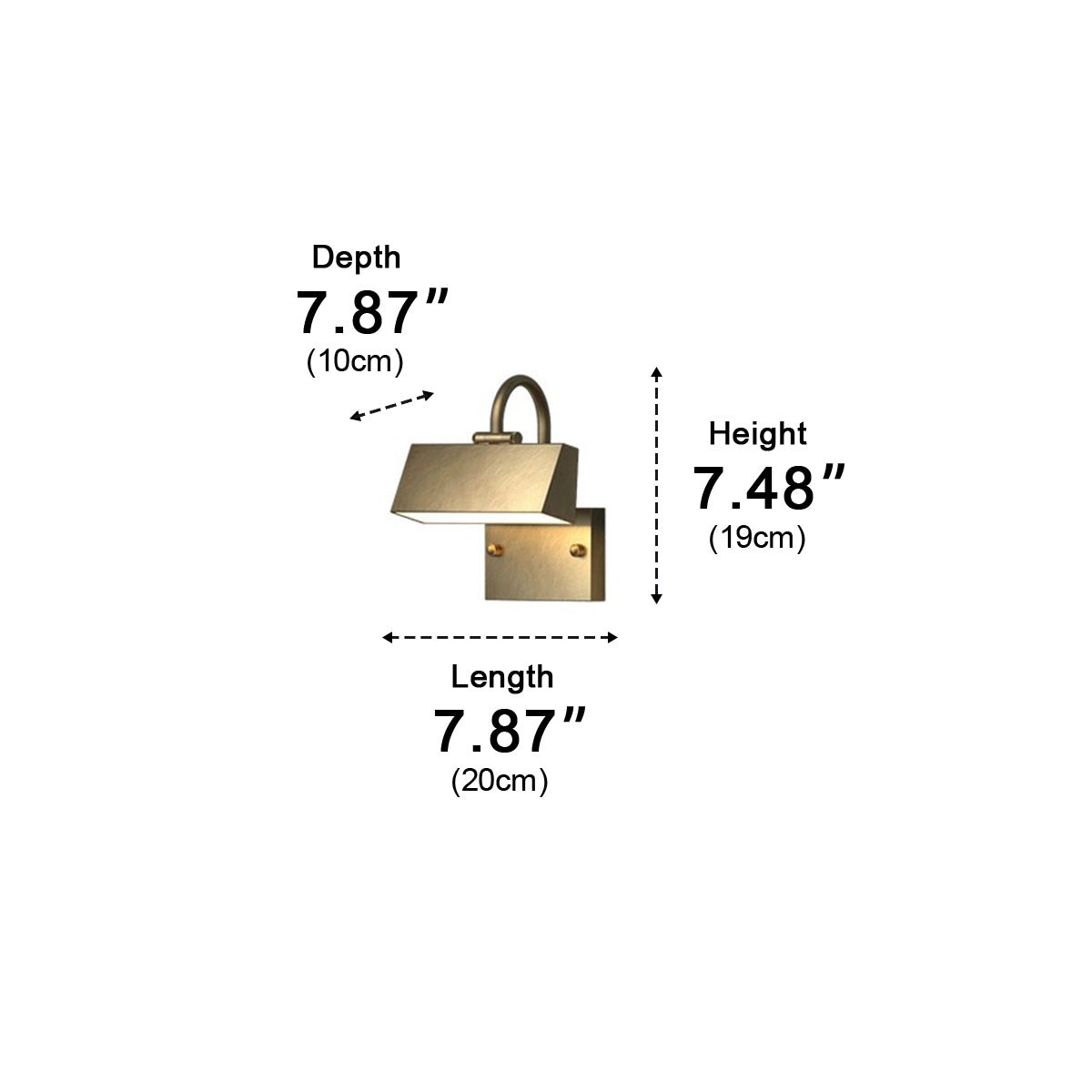 Waterproof Modern Copper Long Strip Outdoor Porch LED Wall Lights