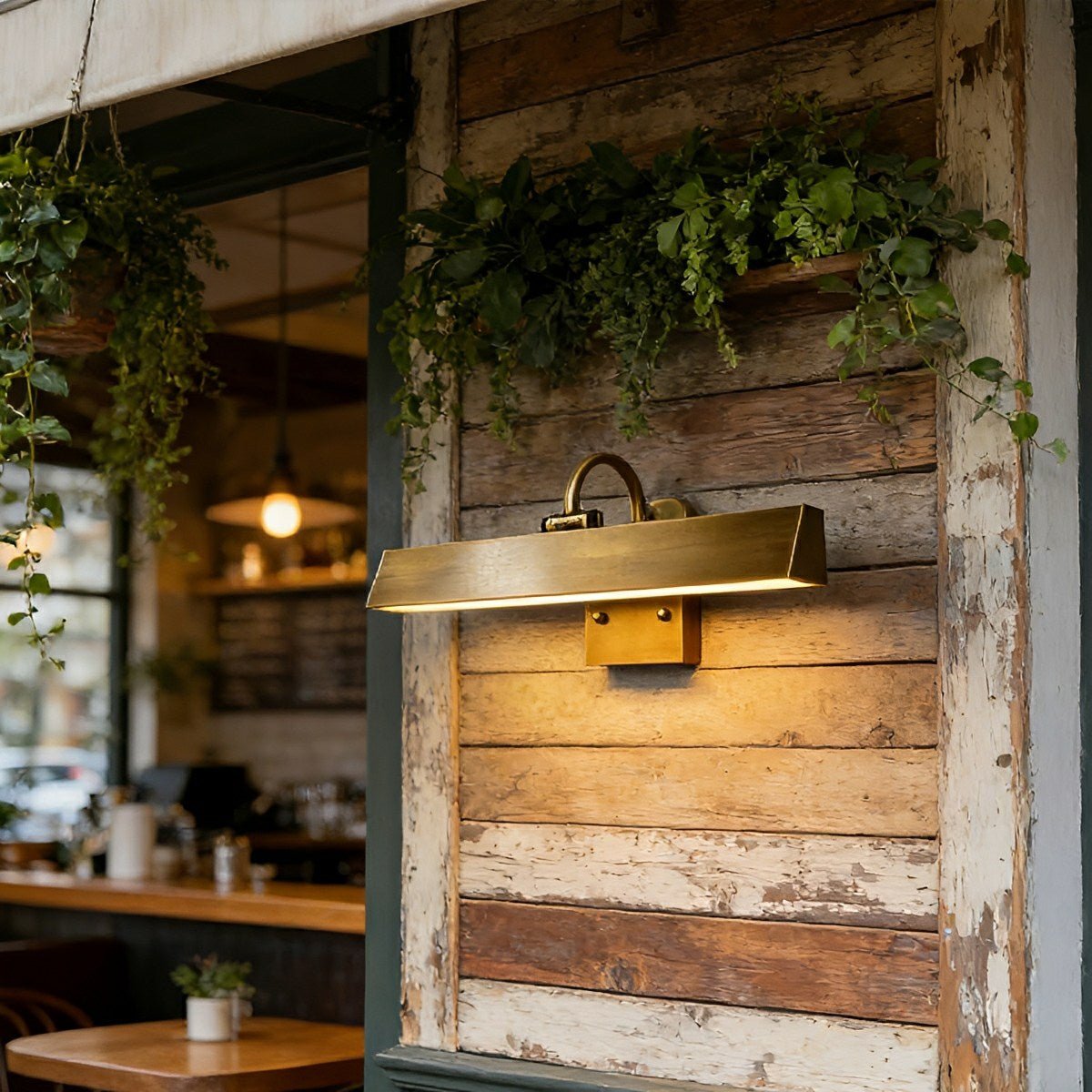 Waterproof Modern Copper Long Strip Outdoor Porch LED Wall Lights