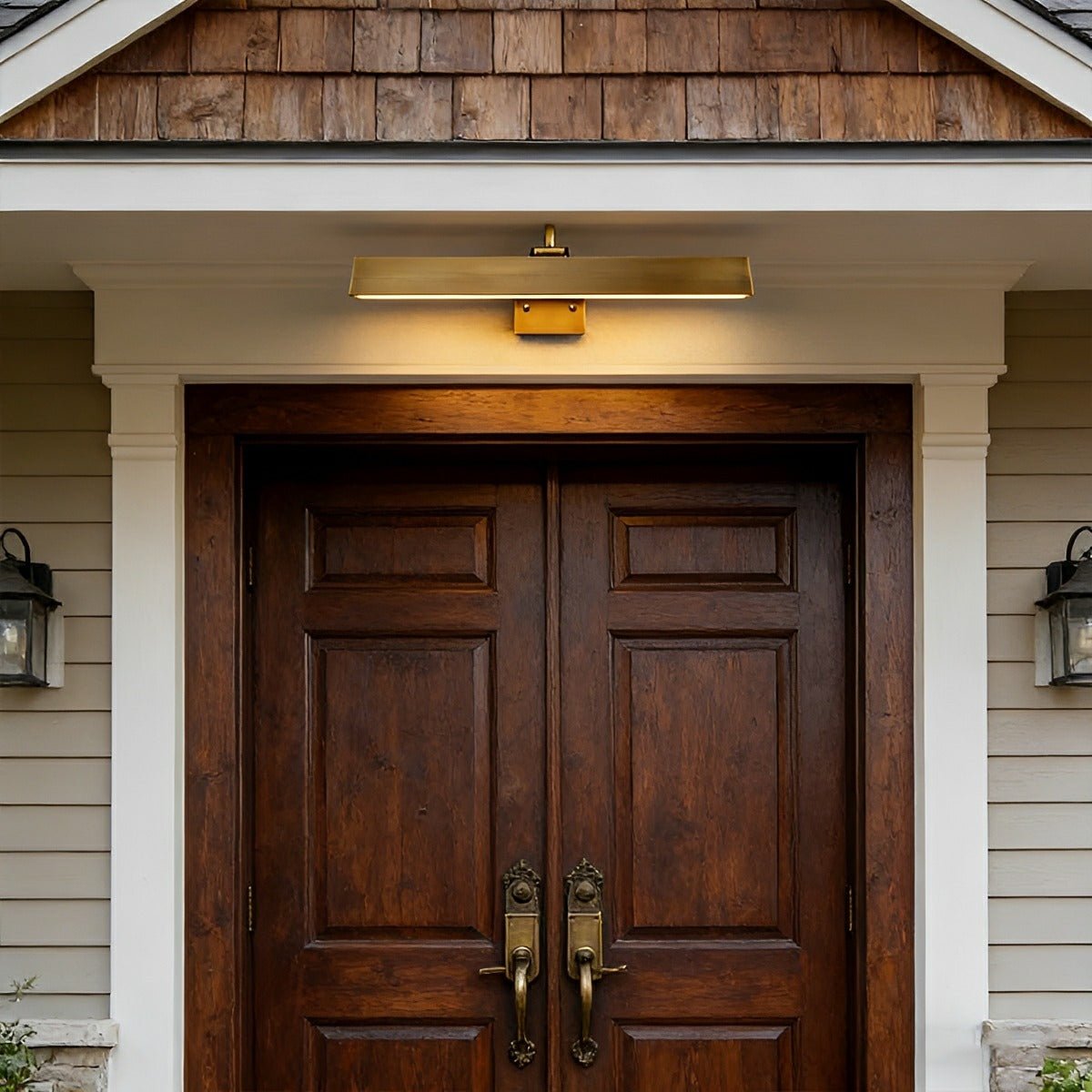 Waterproof Modern Copper Long Strip Outdoor Porch LED Wall Lights