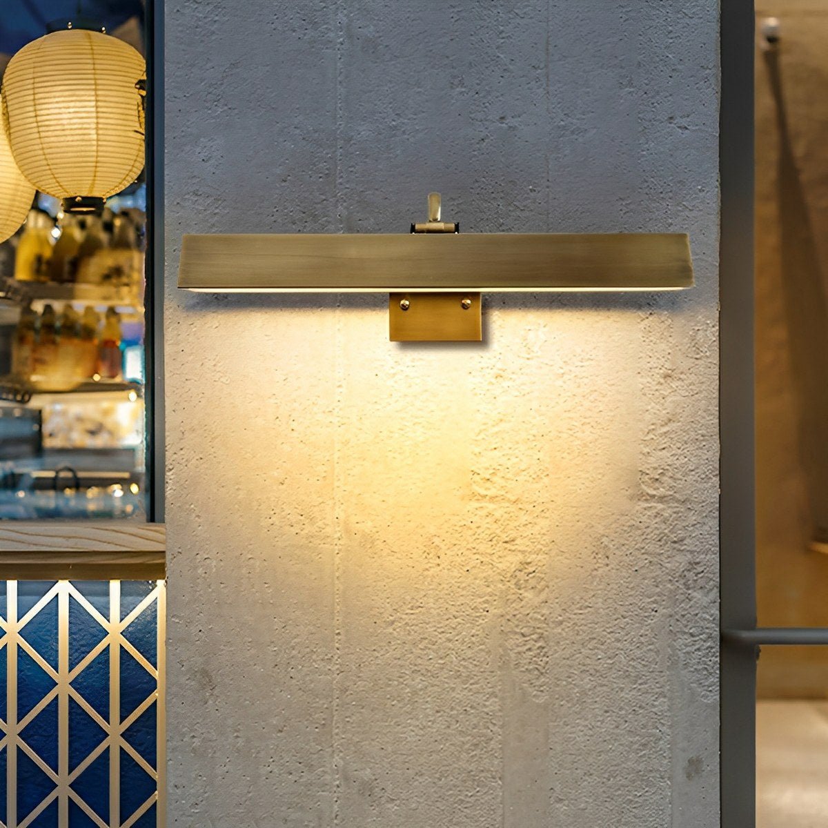 Waterproof Modern Copper Long Strip Outdoor Porch LED Wall Lights