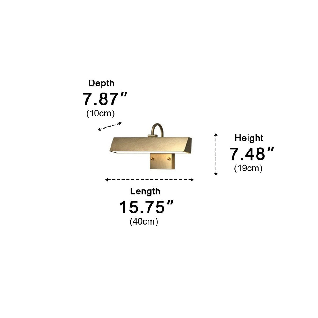 Waterproof Modern Copper Long Strip Outdoor Porch LED Wall Lights