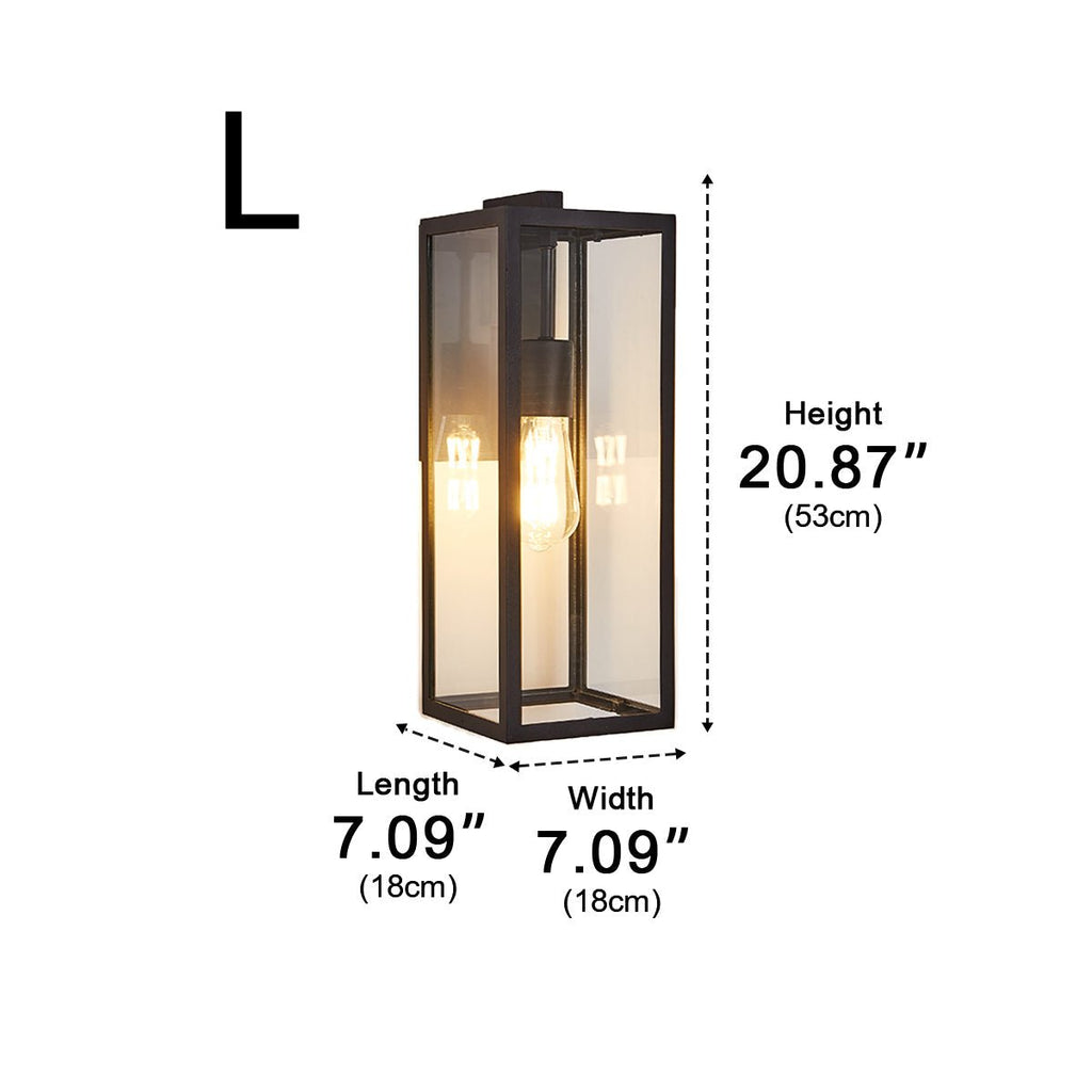 Waterproof Modern Farmhouse Rectangular Outdoor LED Porch Wall Lights