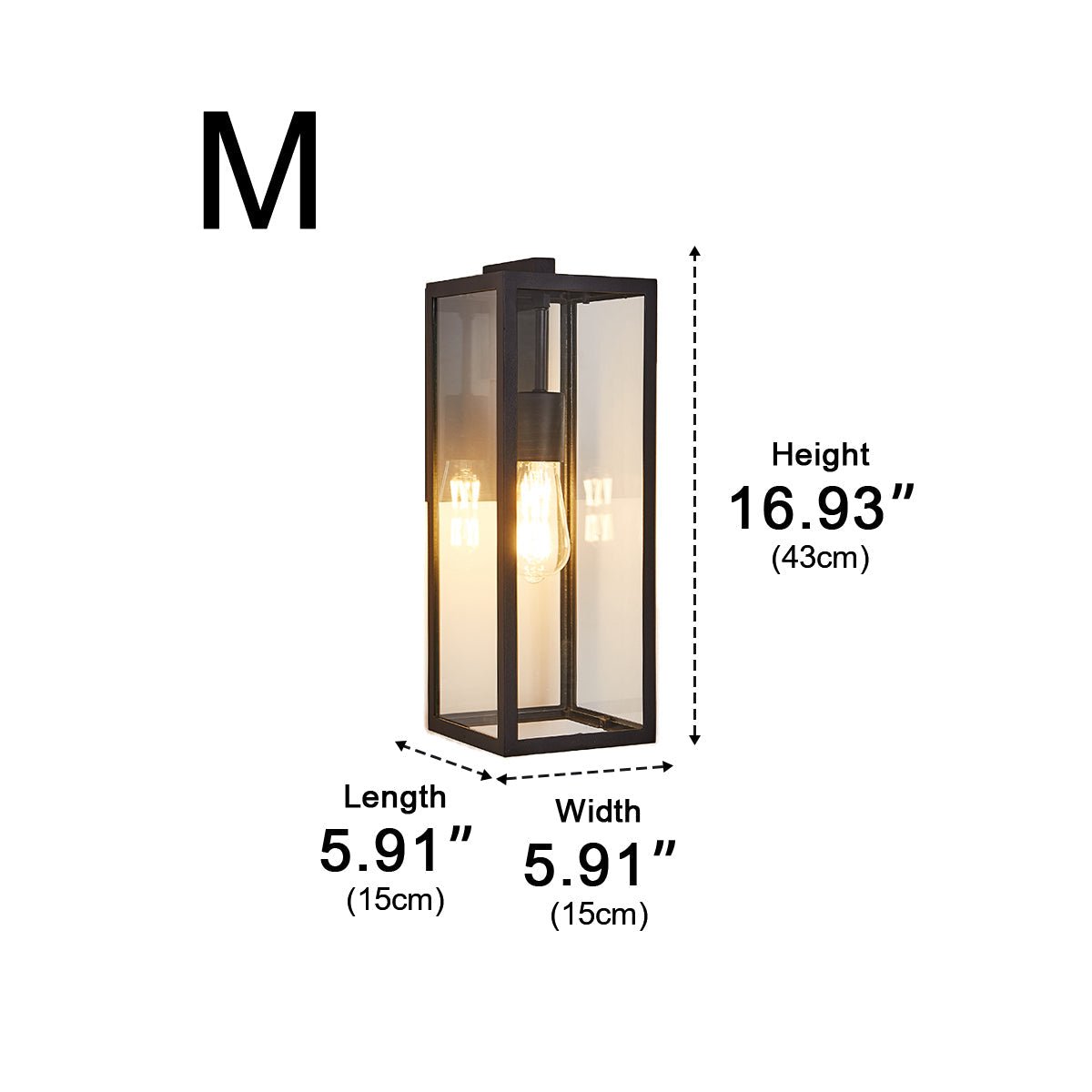 Waterproof Modern Farmhouse Rectangular Outdoor LED Porch Wall Lights