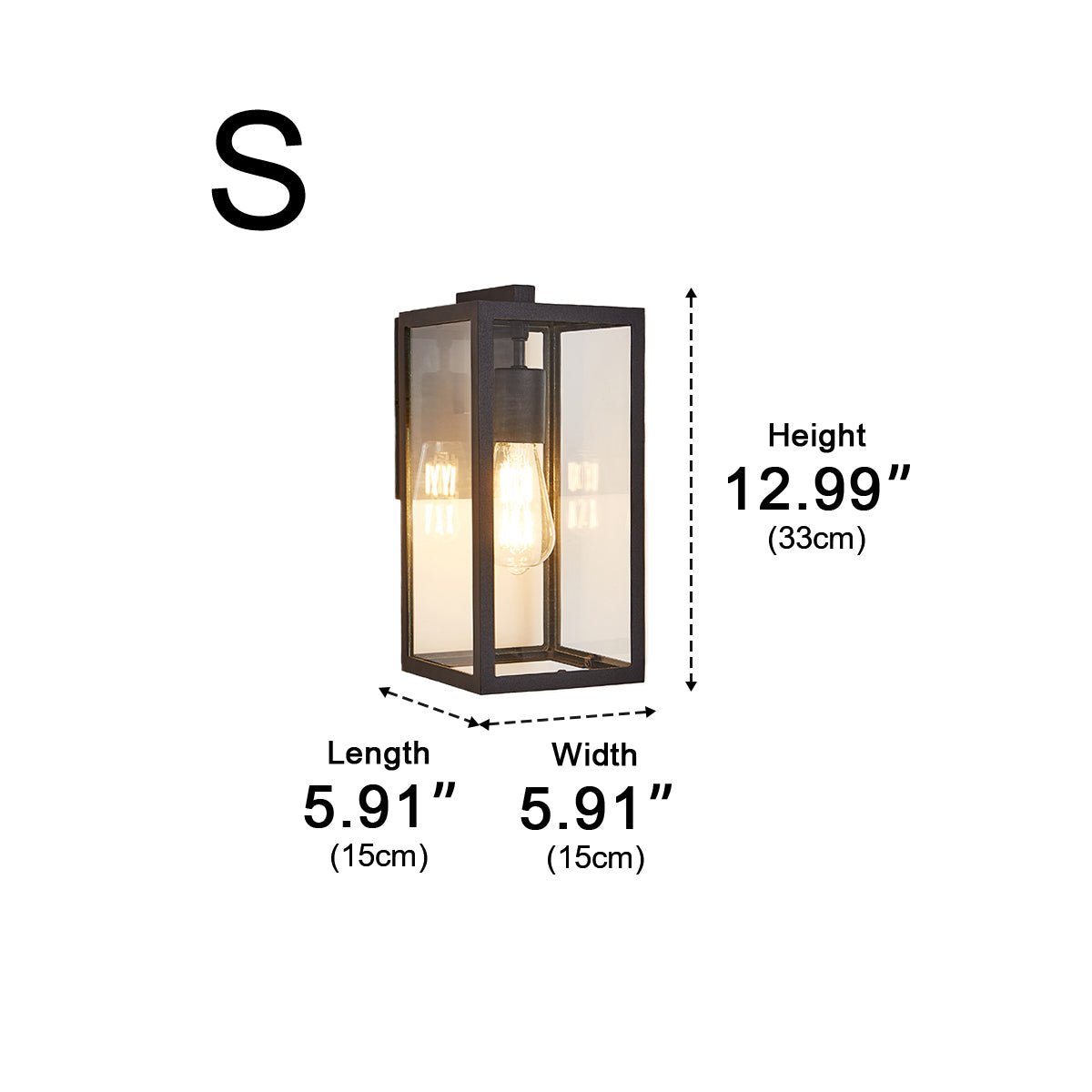 Waterproof Modern Farmhouse Rectangular Outdoor LED Porch Wall Lights