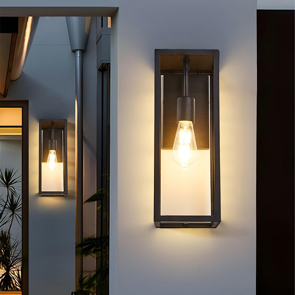 Waterproof Modern Farmhouse Rectangular Outdoor LED Porch Wall Lights