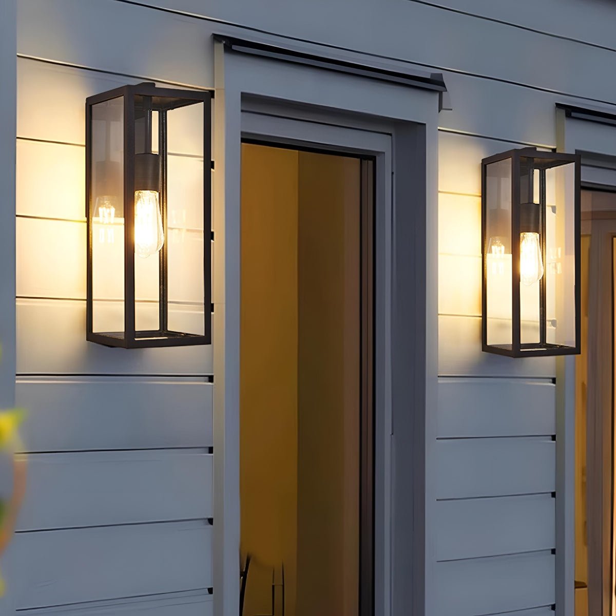 Waterproof Modern Farmhouse Rectangular Outdoor LED Porch Wall Lights