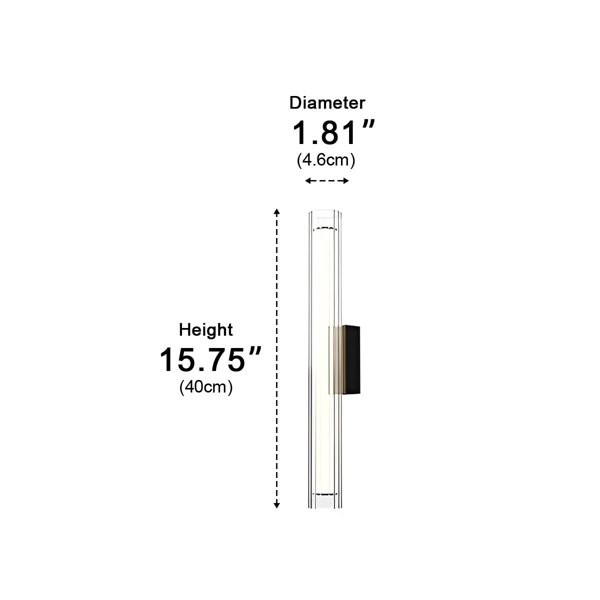 Waterproof Modern Light Tube Shape Outdoor Porch LED Wall Lights