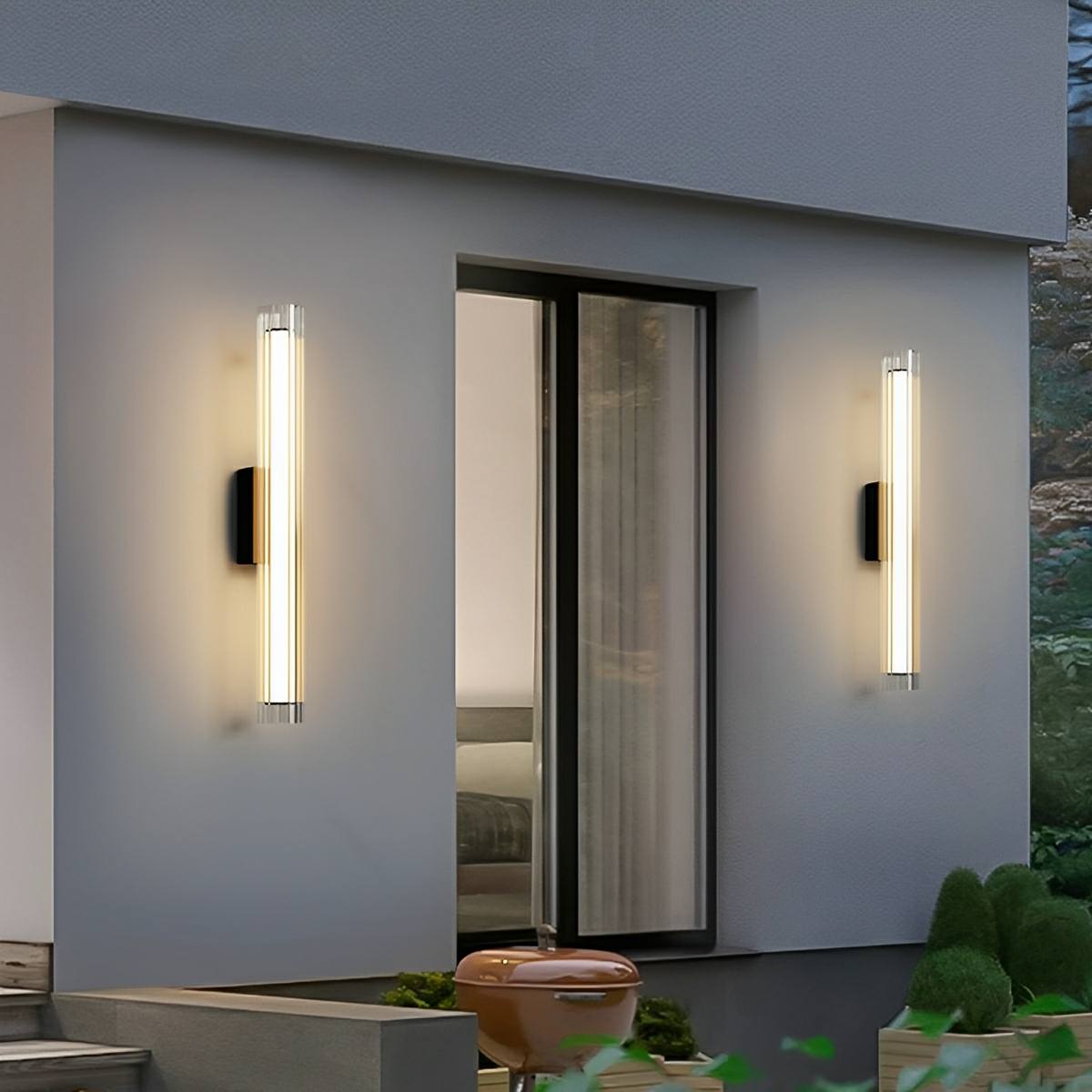 Waterproof Modern Light Tube Shape Outdoor Porch LED Wall Lights