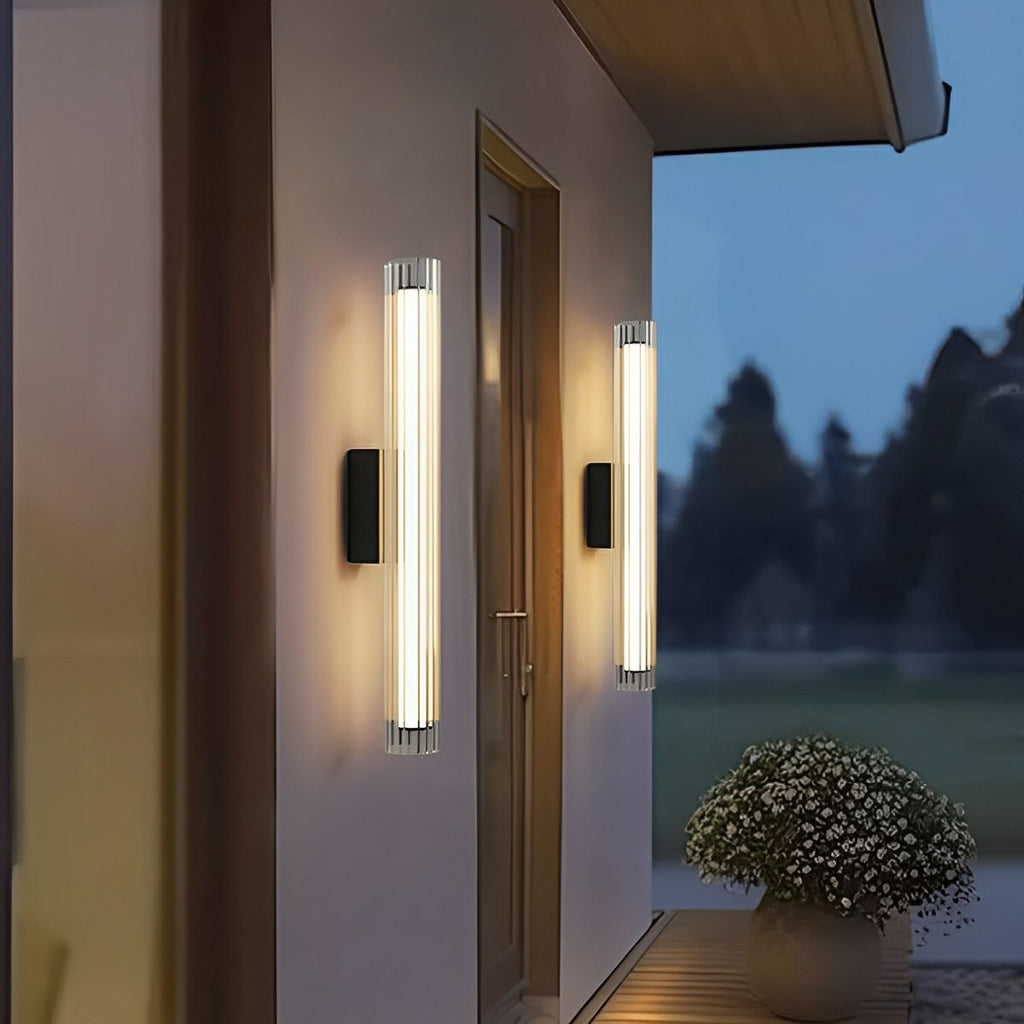 Waterproof Modern Light Tube Shape Outdoor Porch LED Wall Lights