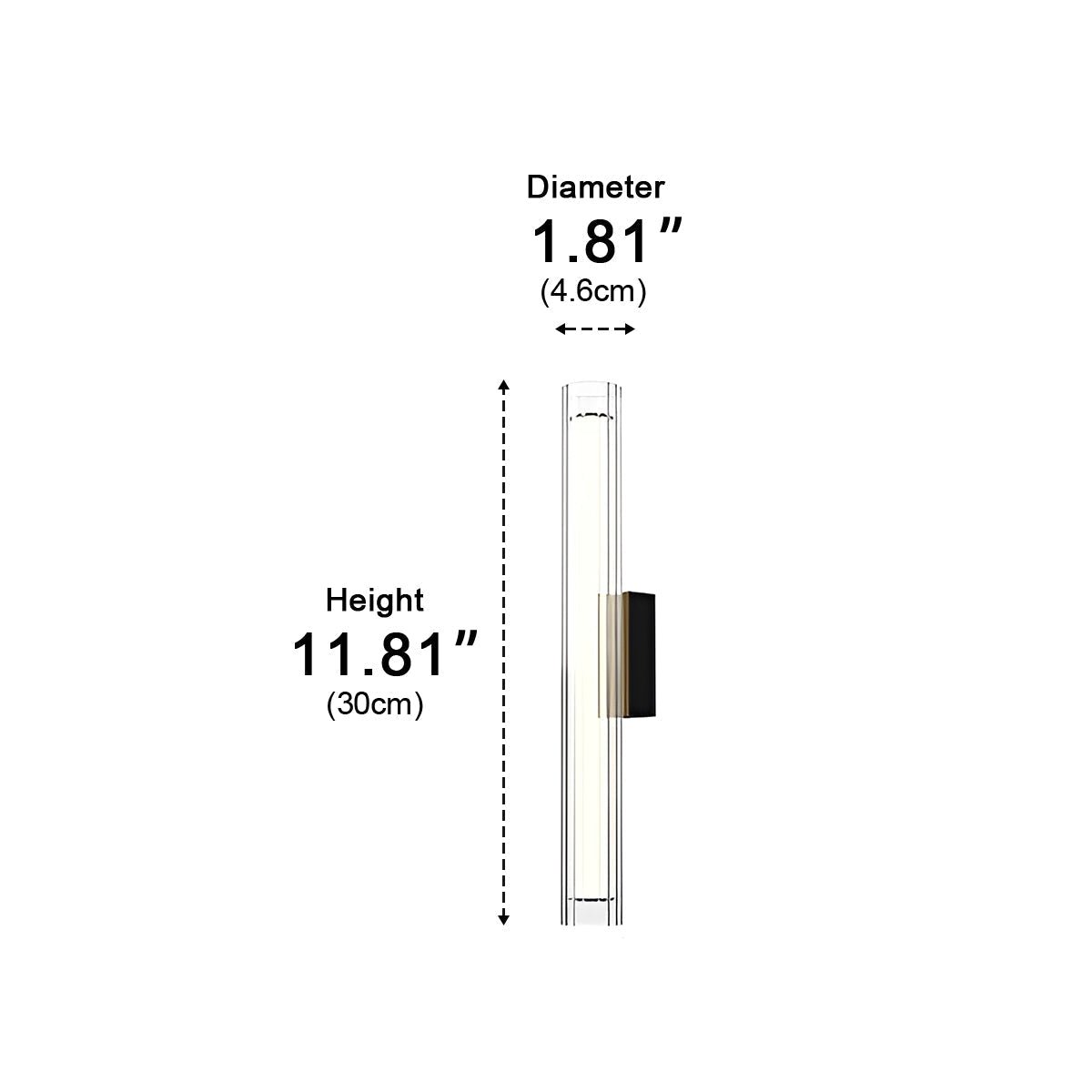 Waterproof Modern Light Tube Shape Outdoor Porch LED Wall Lights