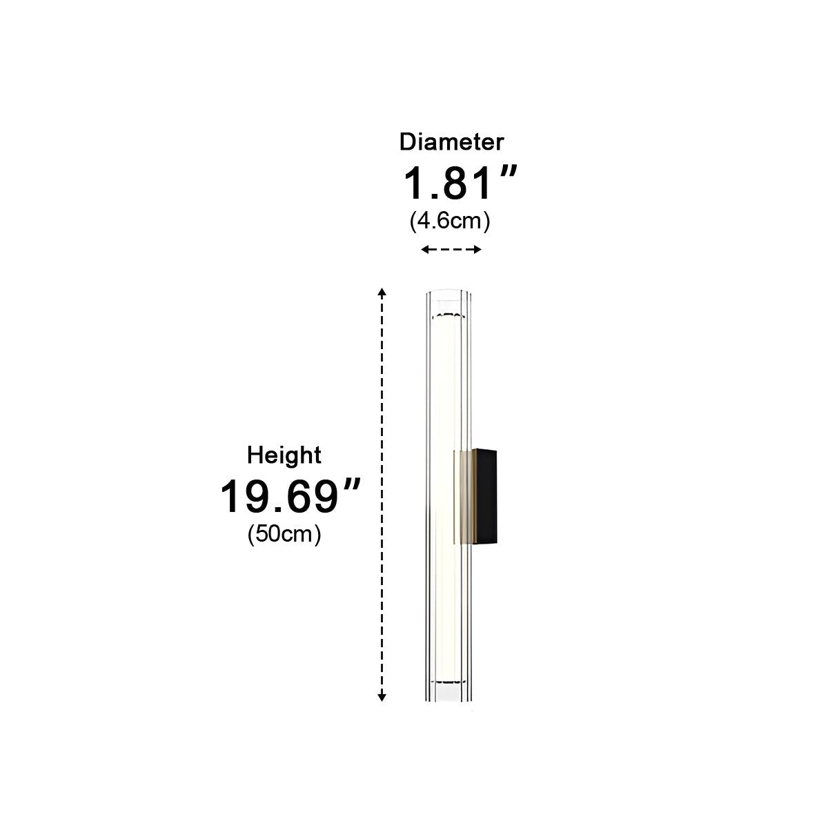 Waterproof Modern Light Tube Shape Outdoor Porch LED Wall Lights