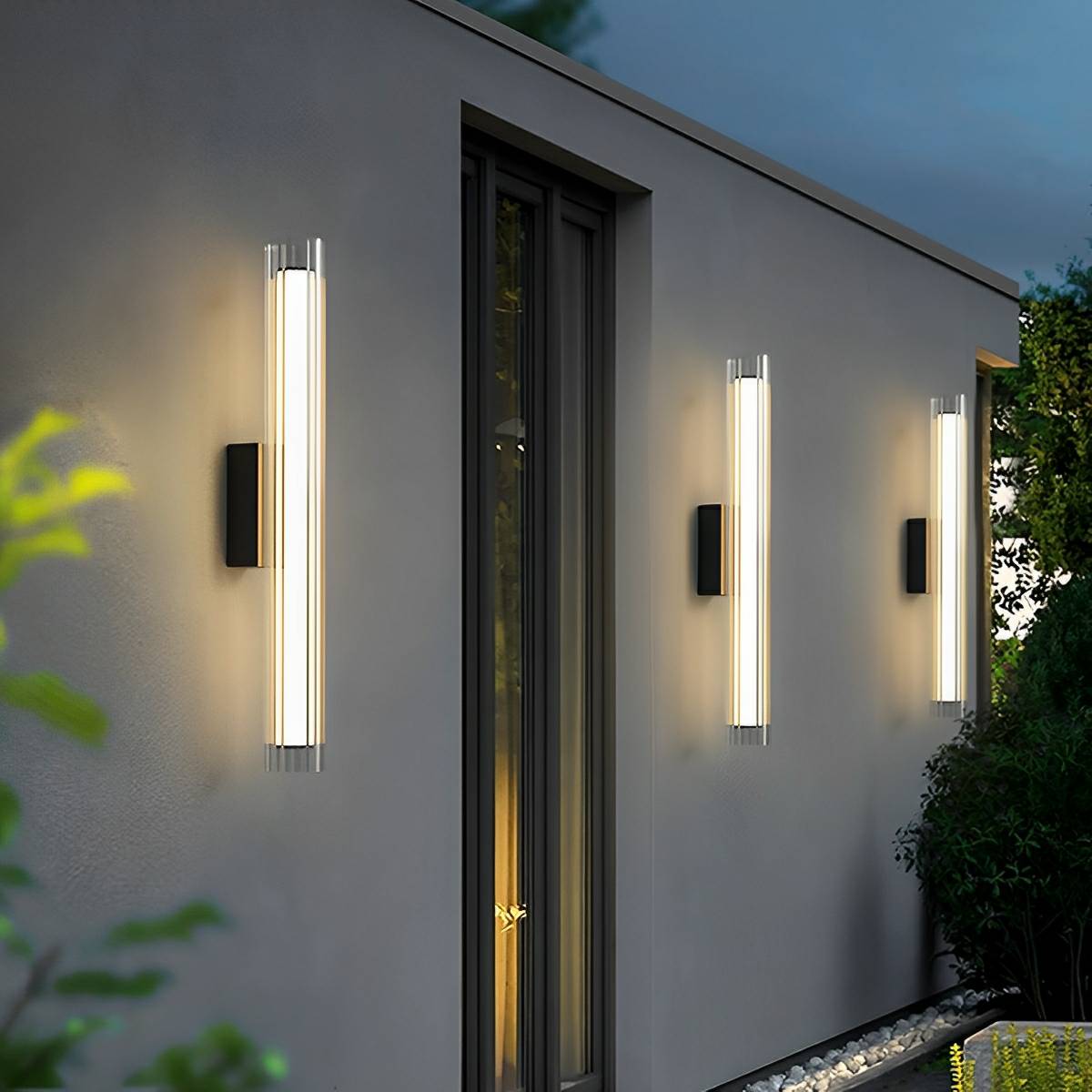 Waterproof Modern Light Tube Shape Outdoor Porch LED Wall Lights