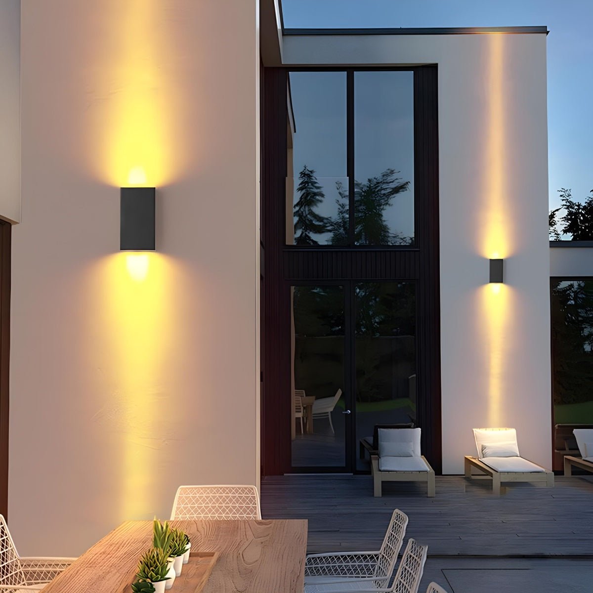 Waterproof Modern Rectangular Up&Down LED Outdoor Wall Washer Lights