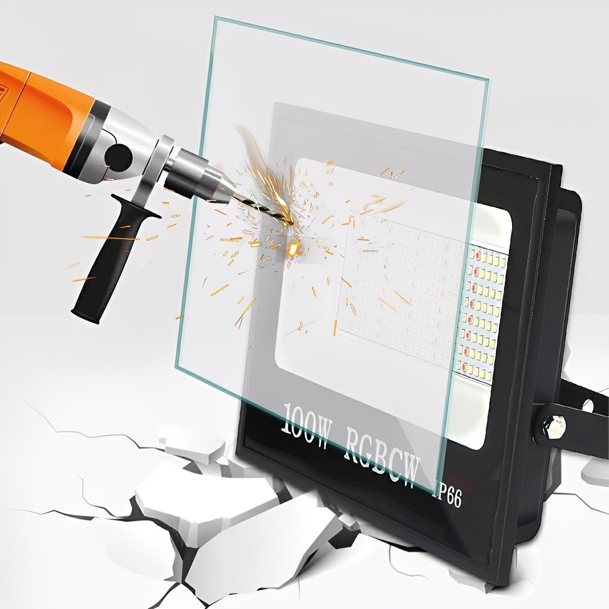 WIFI Smart Halloween Waterproof RGBCW Flood Lights Outdoor Ambient Lighting