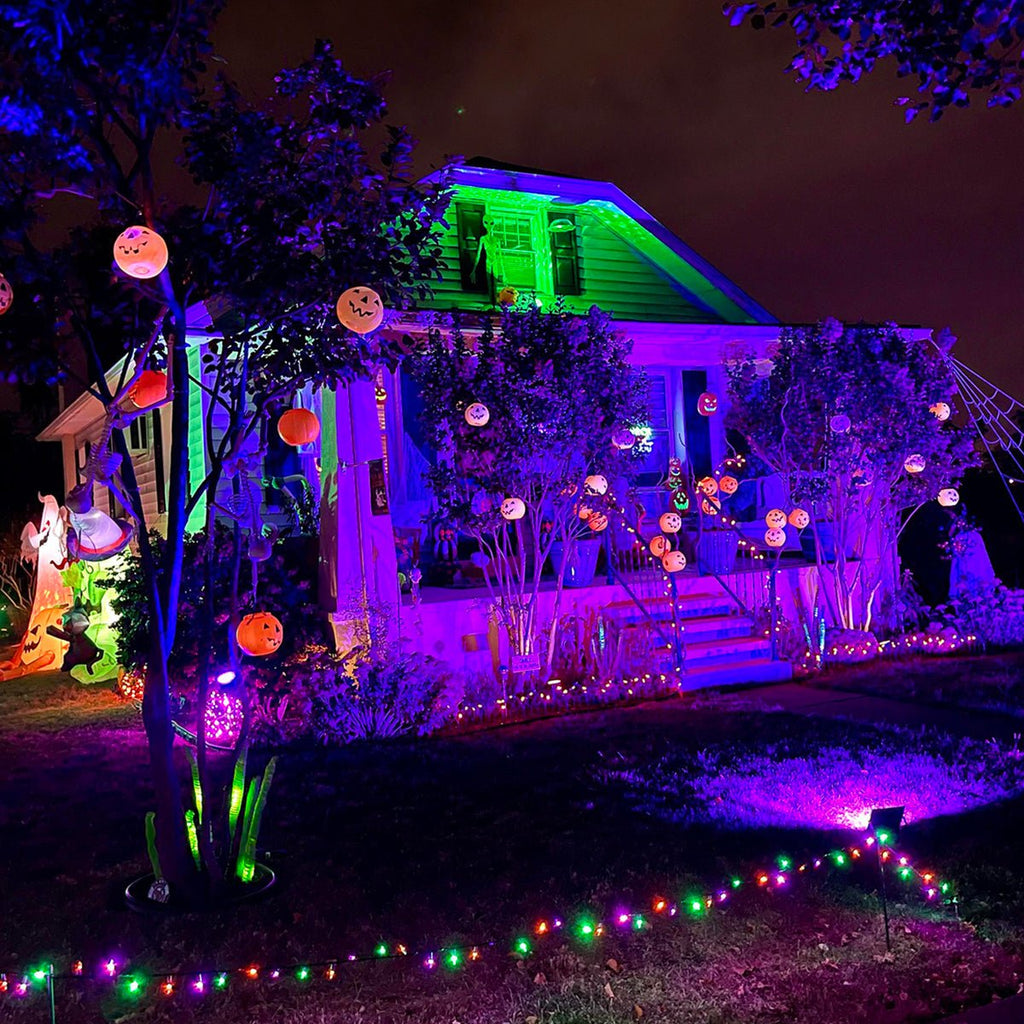 WIFI Smart Halloween Waterproof RGBCW Flood Lights Outdoor Ambient Lighting